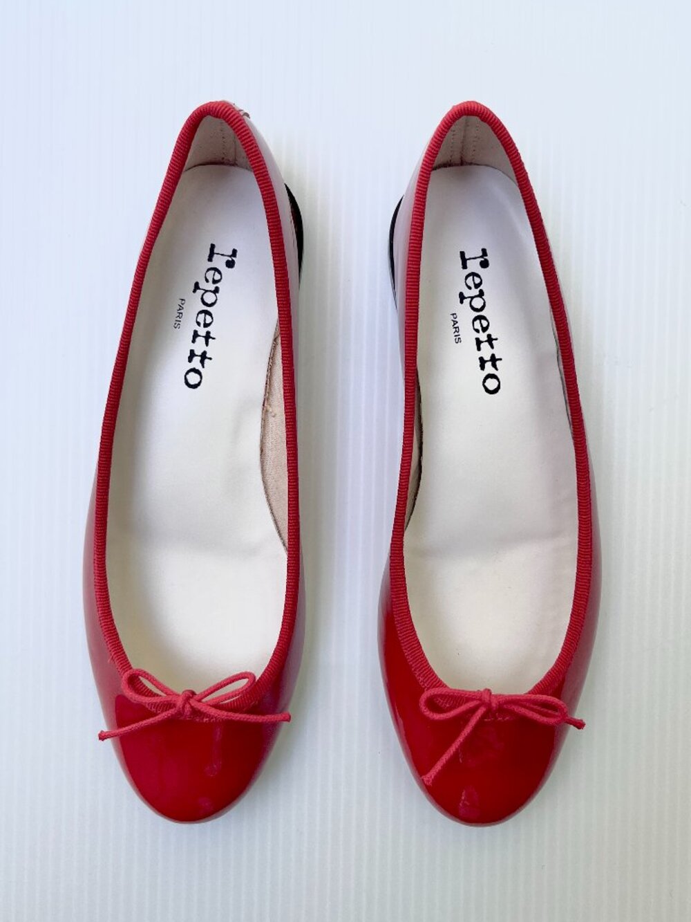 Repetto Cendrillon Patent Leather Flats in "Flamme" Red - Size 37 EU/Size 6 US